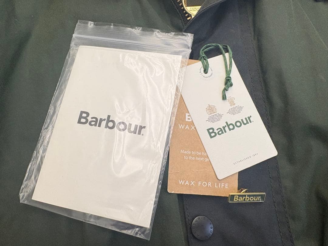 【お安く！美品】Barbour トランスポート　ダークグリーン切り替え　42
