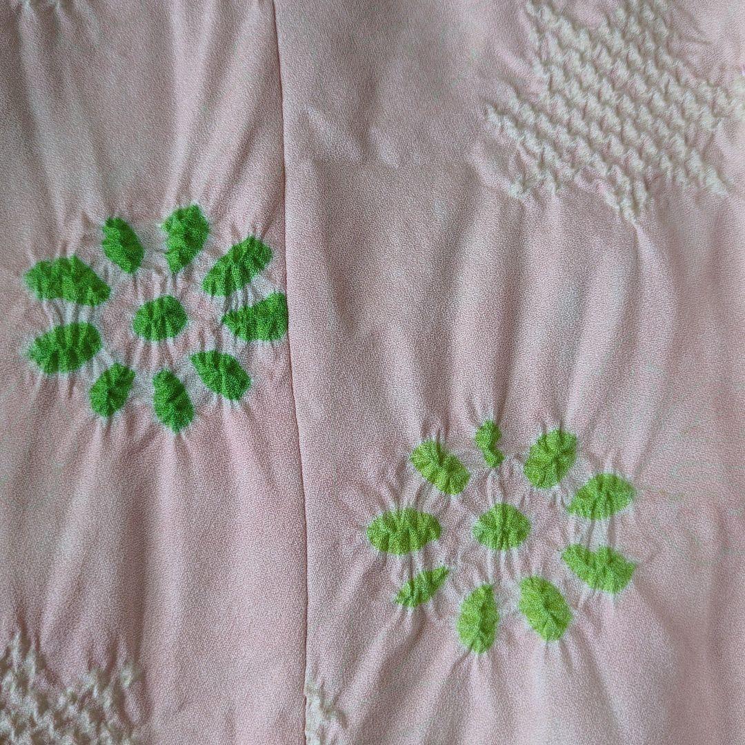 七五三３歳正絹縮緬手縫いの被布（中綿無し）くすみピンク