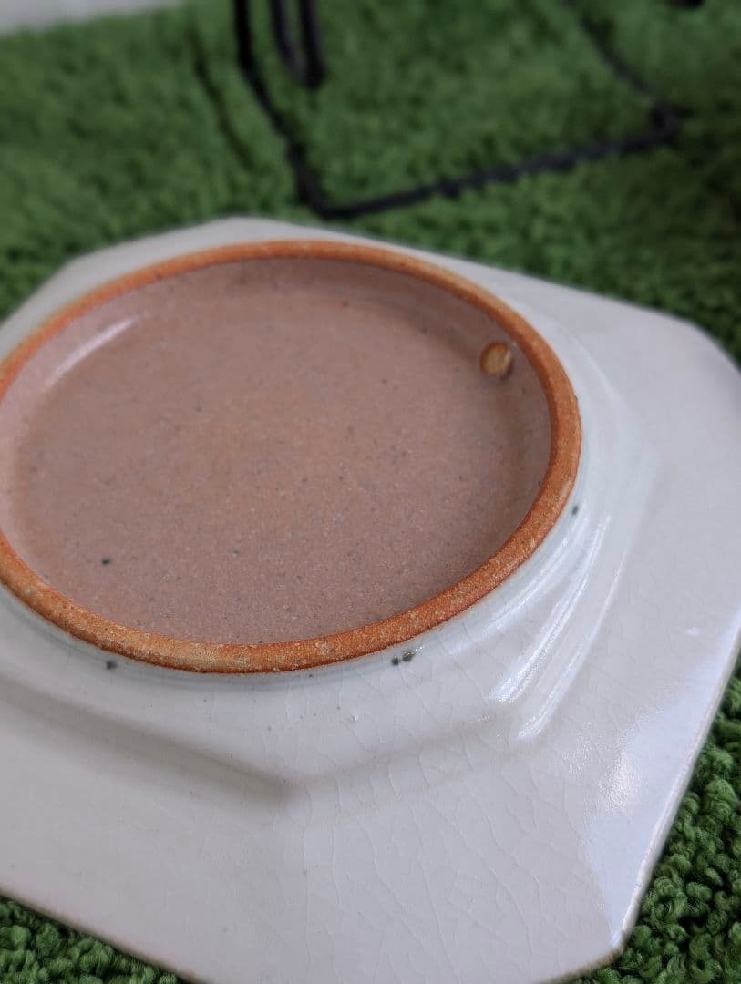 安南手 隅切プレート 福田栄一 ２点