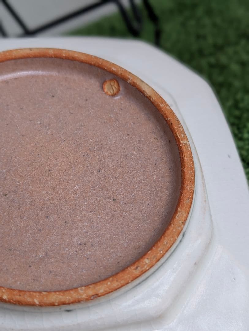 安南手 隅切プレート 福田栄一 ２点