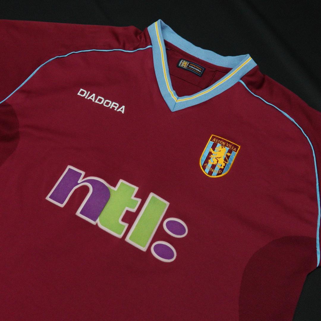 DIADORA 2001-02 Aston Villa ゲームシャツ