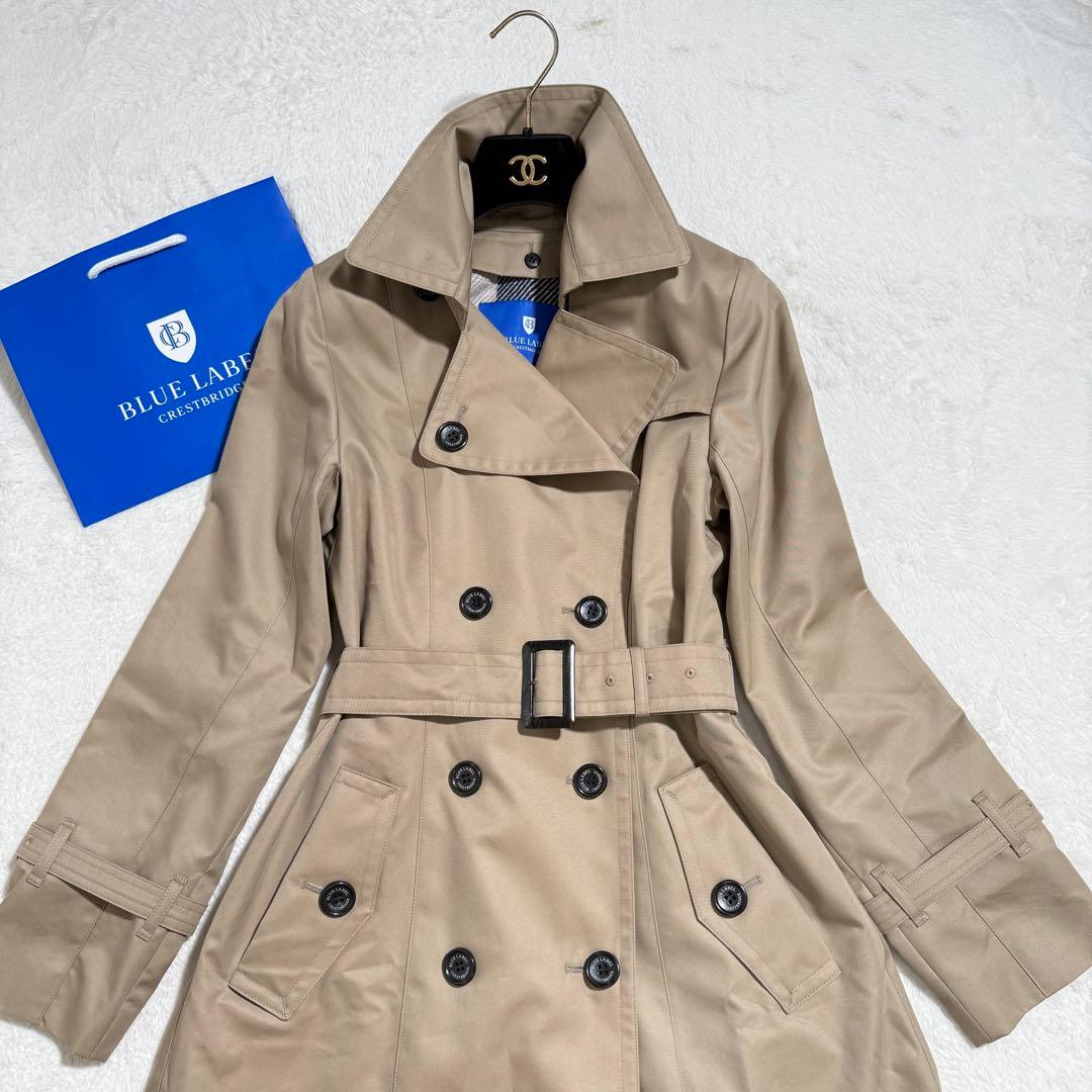 美品　ブルーレーベルクレストブリッジ たトレンチコート　ライナー付き 38