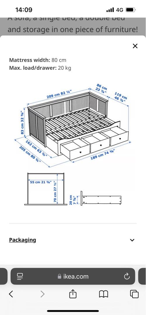 引き取りの場合値引IKEA ヘムネス　ベッドフレーム