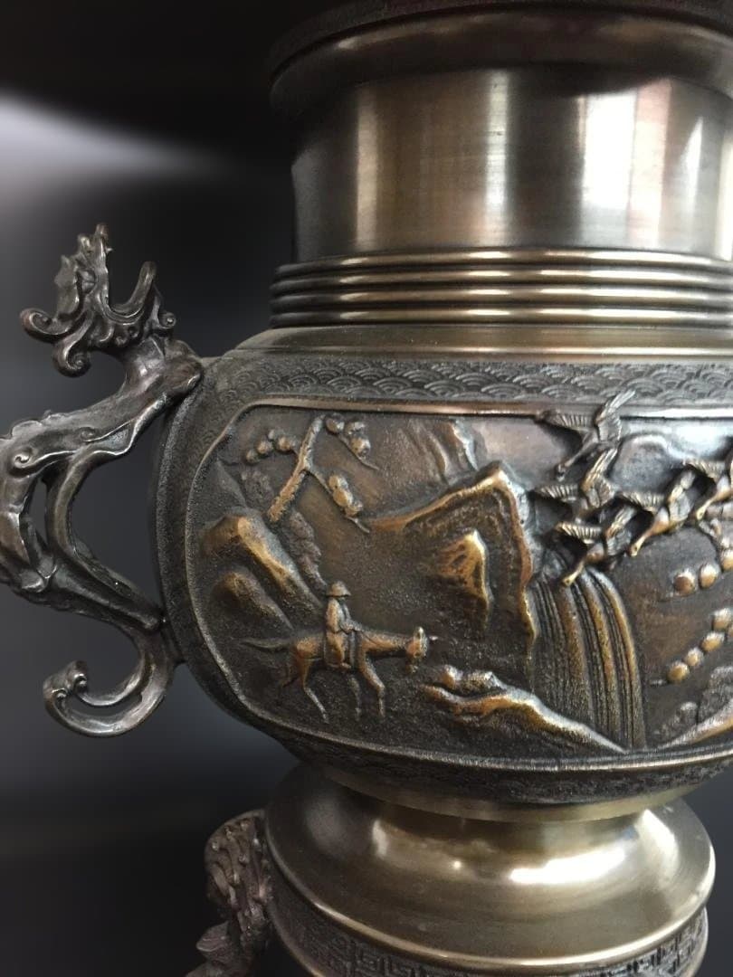 高岡銅器　薄端(米田章　陵山作)　日本製