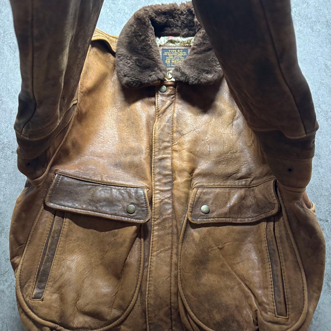 【90s vintage】フライトジャケット　G-1 A-2 短丈　本革　襟ボア