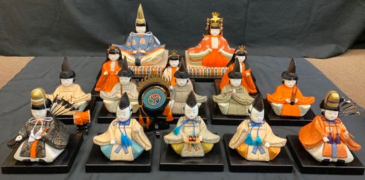 木目込み人形 15人揃い 25号Cタ　雛人形