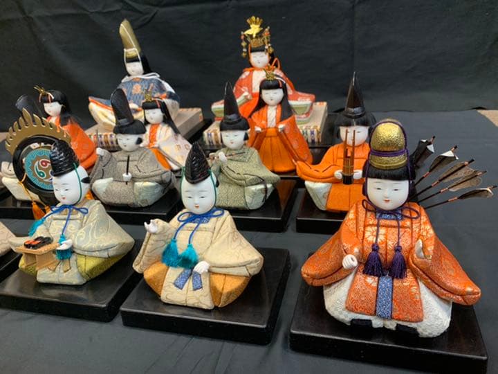 木目込み人形 15人揃い 25号Cタ　雛人形