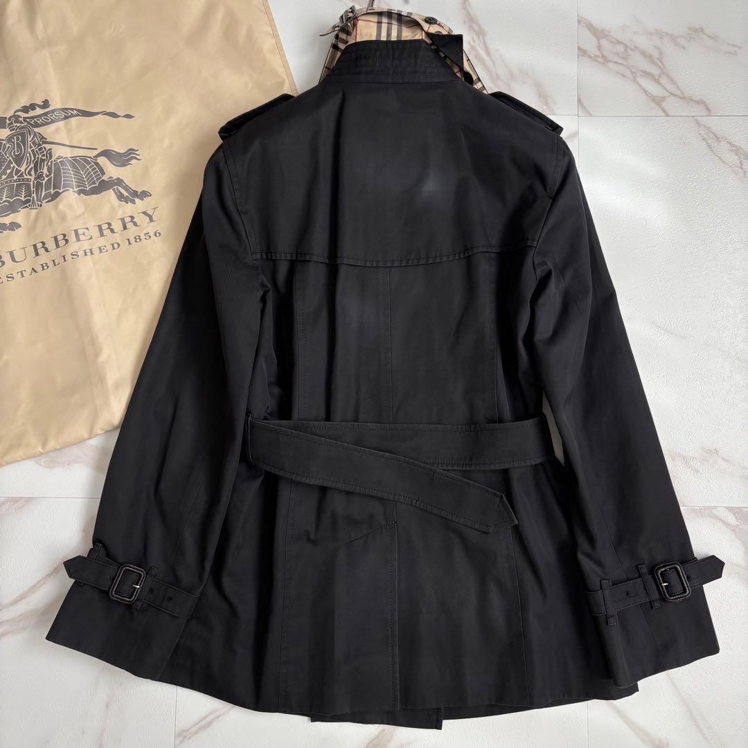 人気◆バーバリーロンドン ベルト付 トレンチコート ショート丈 9号 M