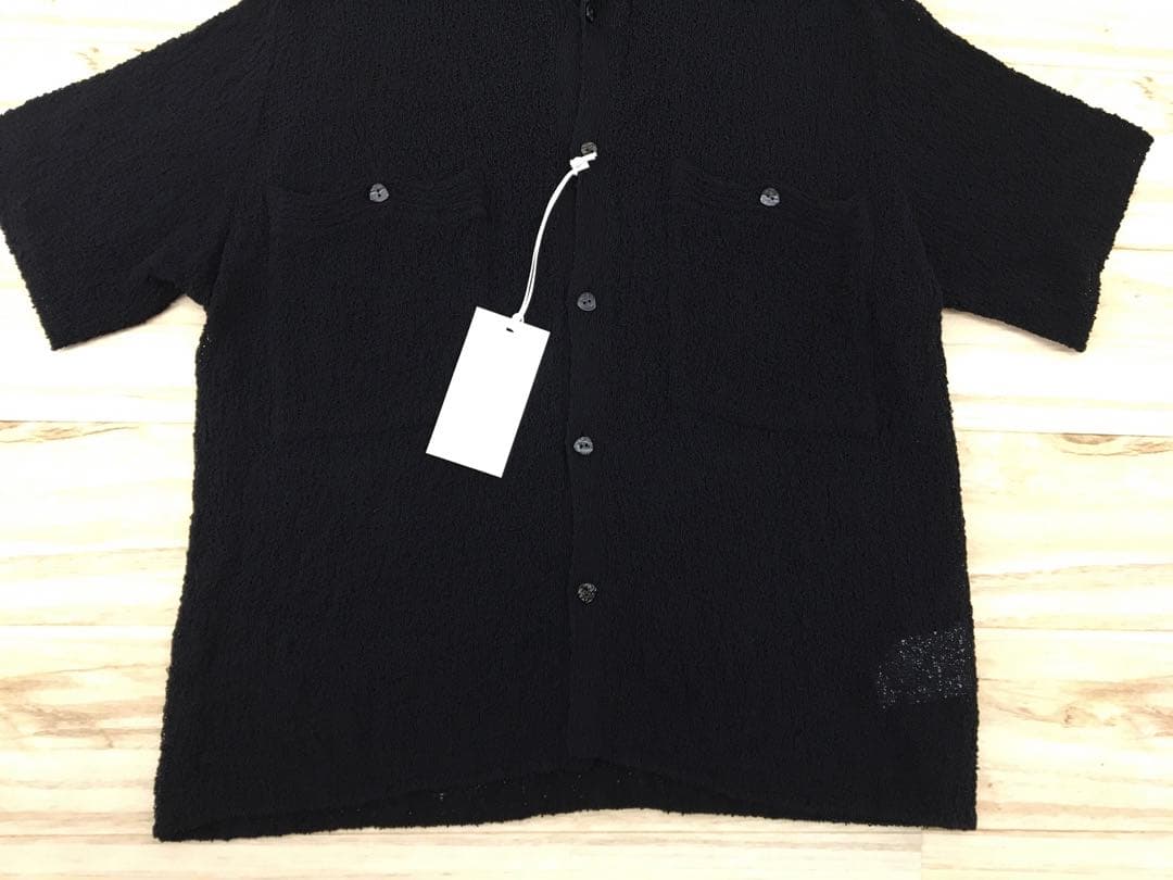 YOKE 25SS コットン シアー ニット オープンカラーシャツ