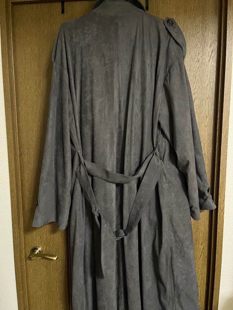 CLEL ダブルテックフェード トレンチコート　チャコールグレー