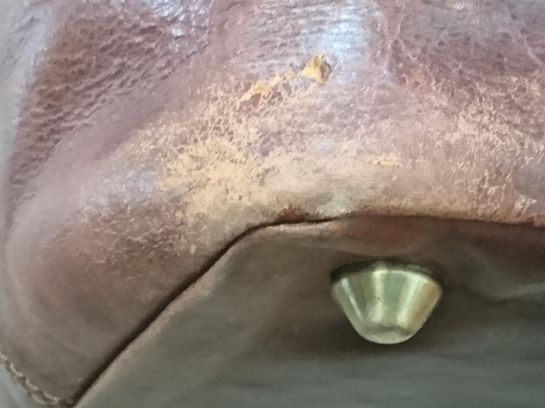 THE BRIDGE ボストンバッグ 茶色　縦30cm×横44cm×幅25cm