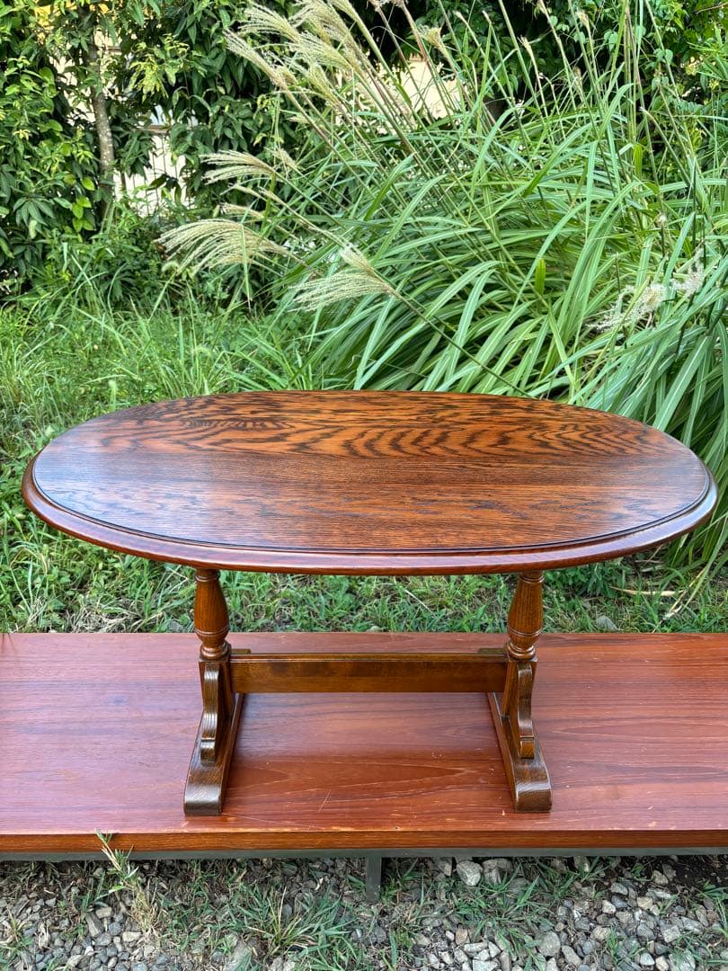 三越ブルージュ/カントリーハウス　オーバル型センターテーブル　ローテブル