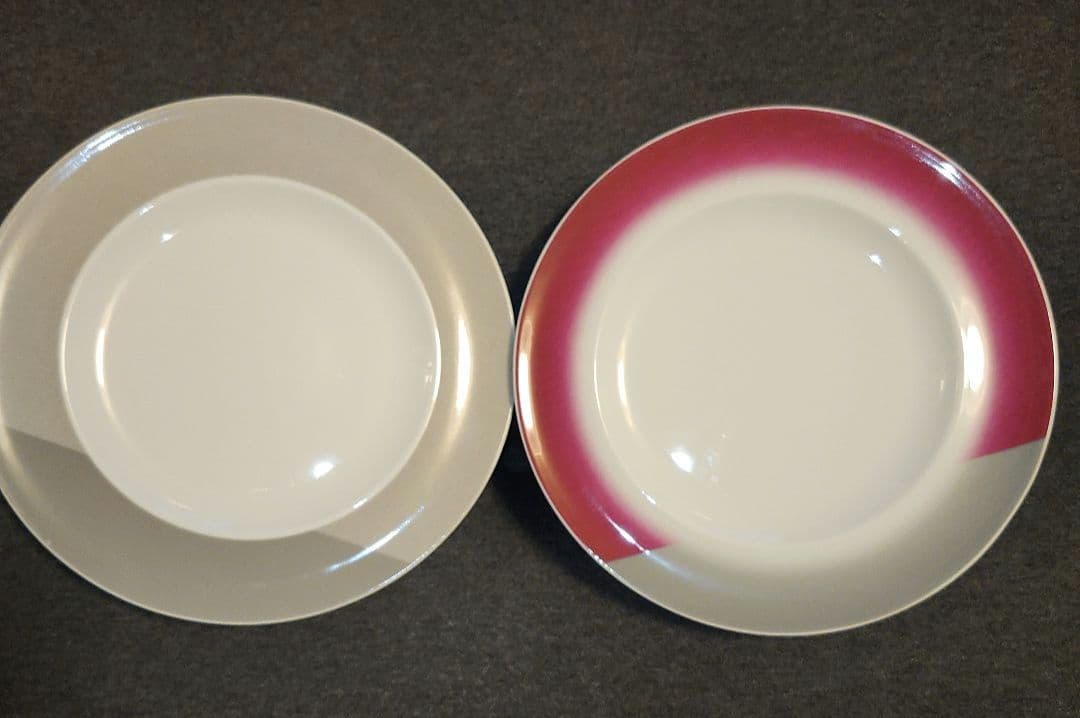 リチャードジノリ ホワイト/パープル／グレー プレート6枚セット