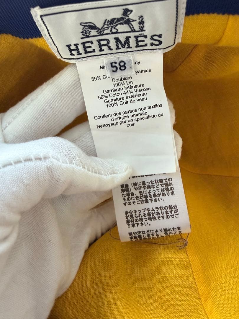 HERMES ネイビーキャップ サイズ58