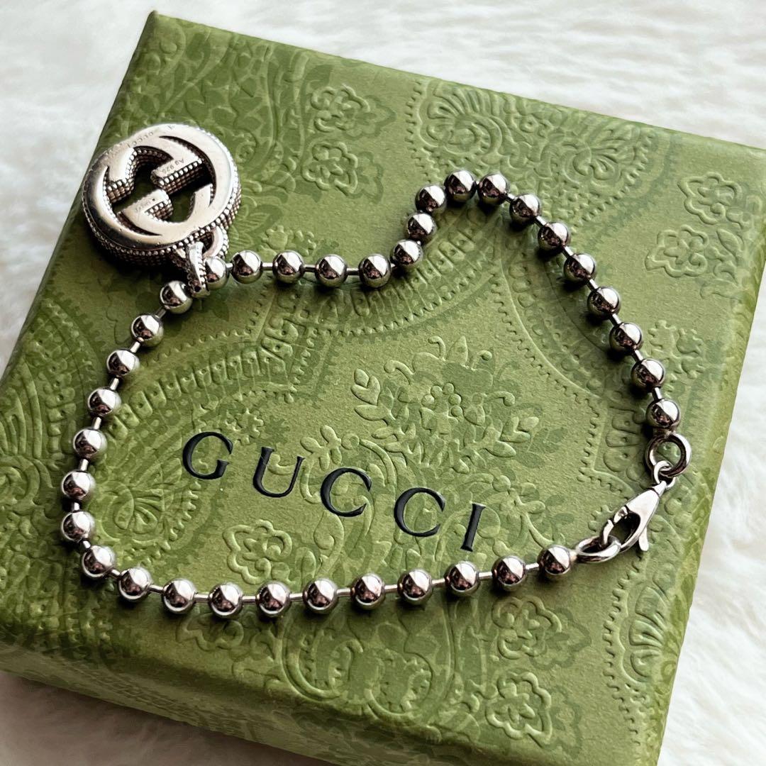 GUCCI インターロッキング ブレスレット ロゴ GGマーク ボールチェーン