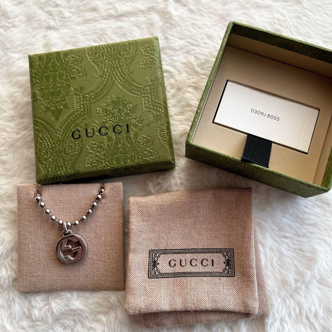 GUCCI インターロッキング ブレスレット ロゴ GGマーク ボールチェーン
