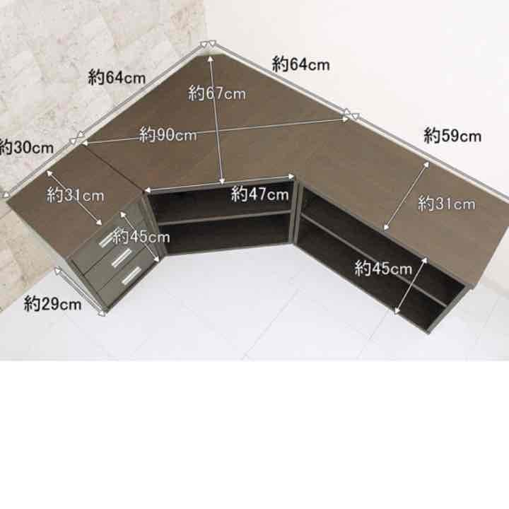 コーナー本棚 大量収納