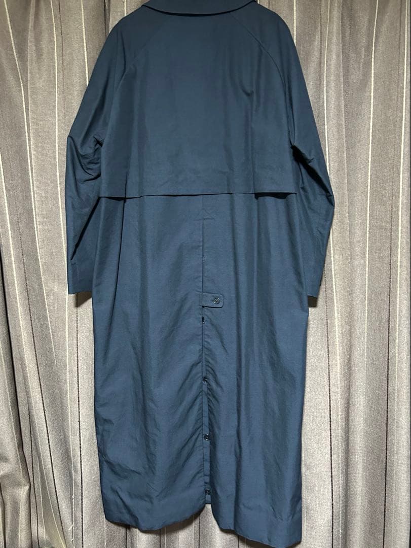 YAECA ステンカラーコートNAVY ロング