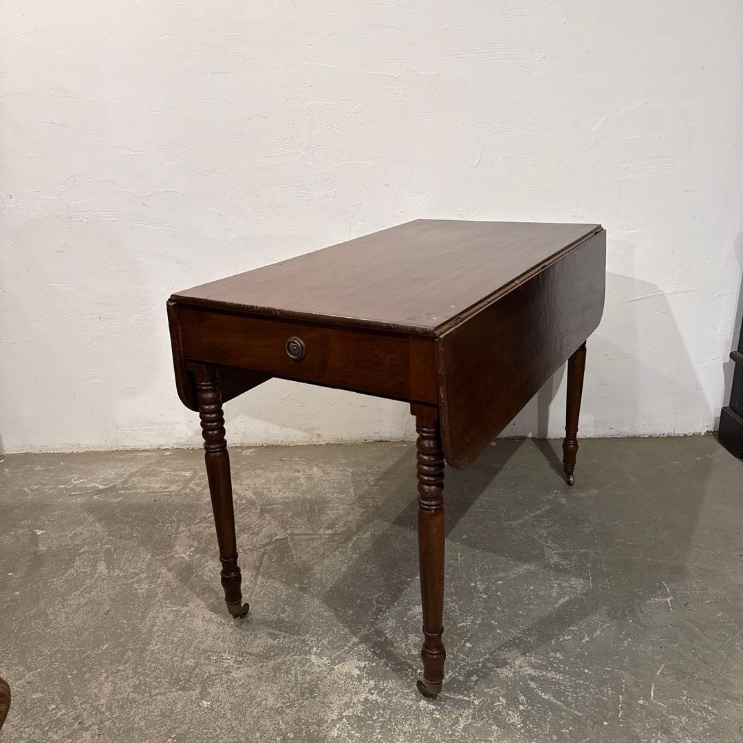 ヴィンテージ　ドロワードロップリーフテーブル