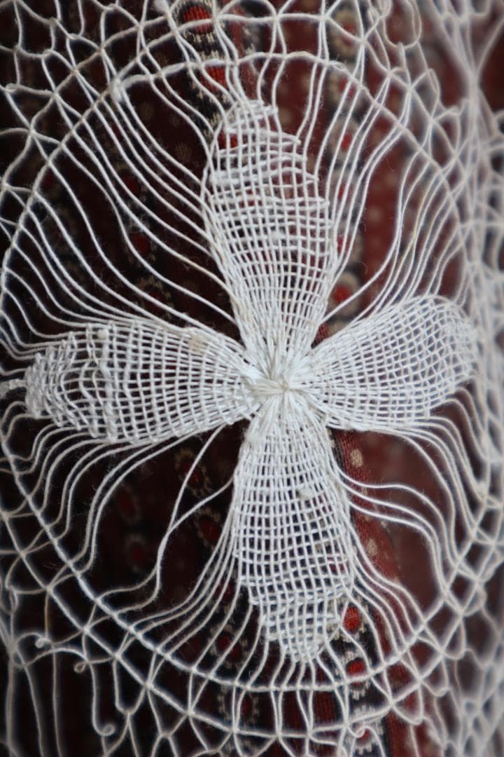 エプロン・三角巾 1930s Hand Made Tenerife Lace Half Apron