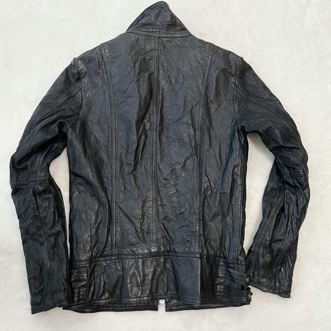 ✨️希少馬革L〜LL相当✨️shellac レザージャケット　シングルライダース