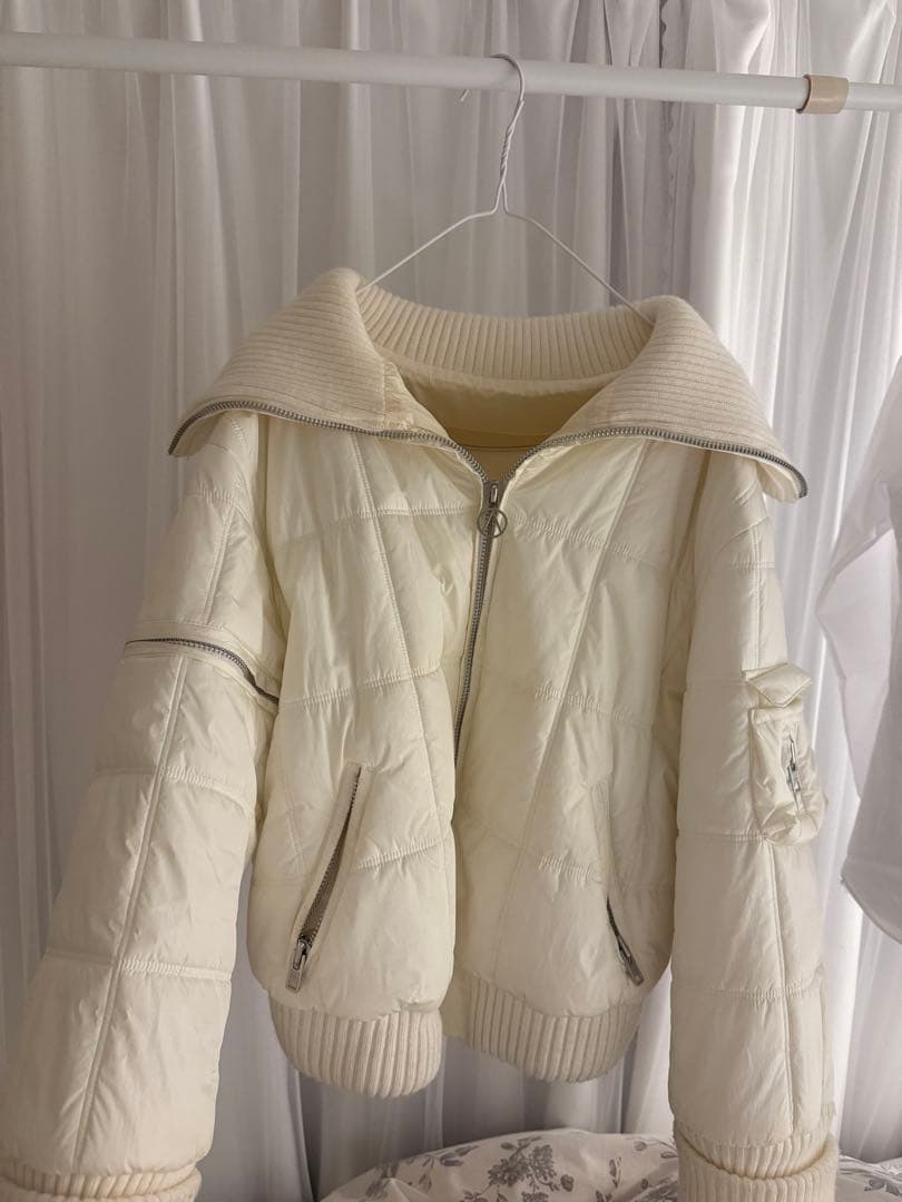 andmary Mary quilting jacket ホワイト