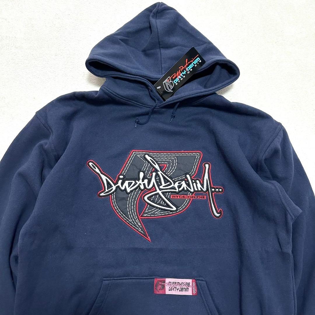 【タグ付き】RUFF RIDERS プルオーバーパーカー ネイビー サイズXXL