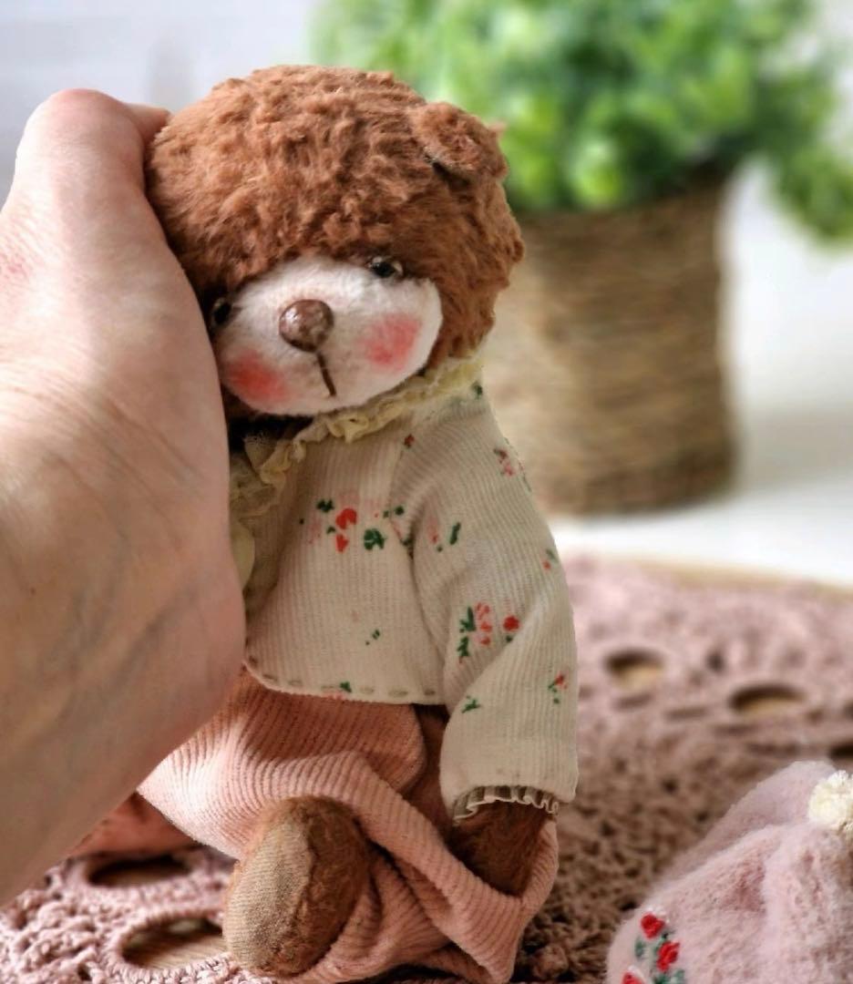 かわいい帽子のくまちゃん アーティストベア 海外作家様 ハンドメイド テディベア
