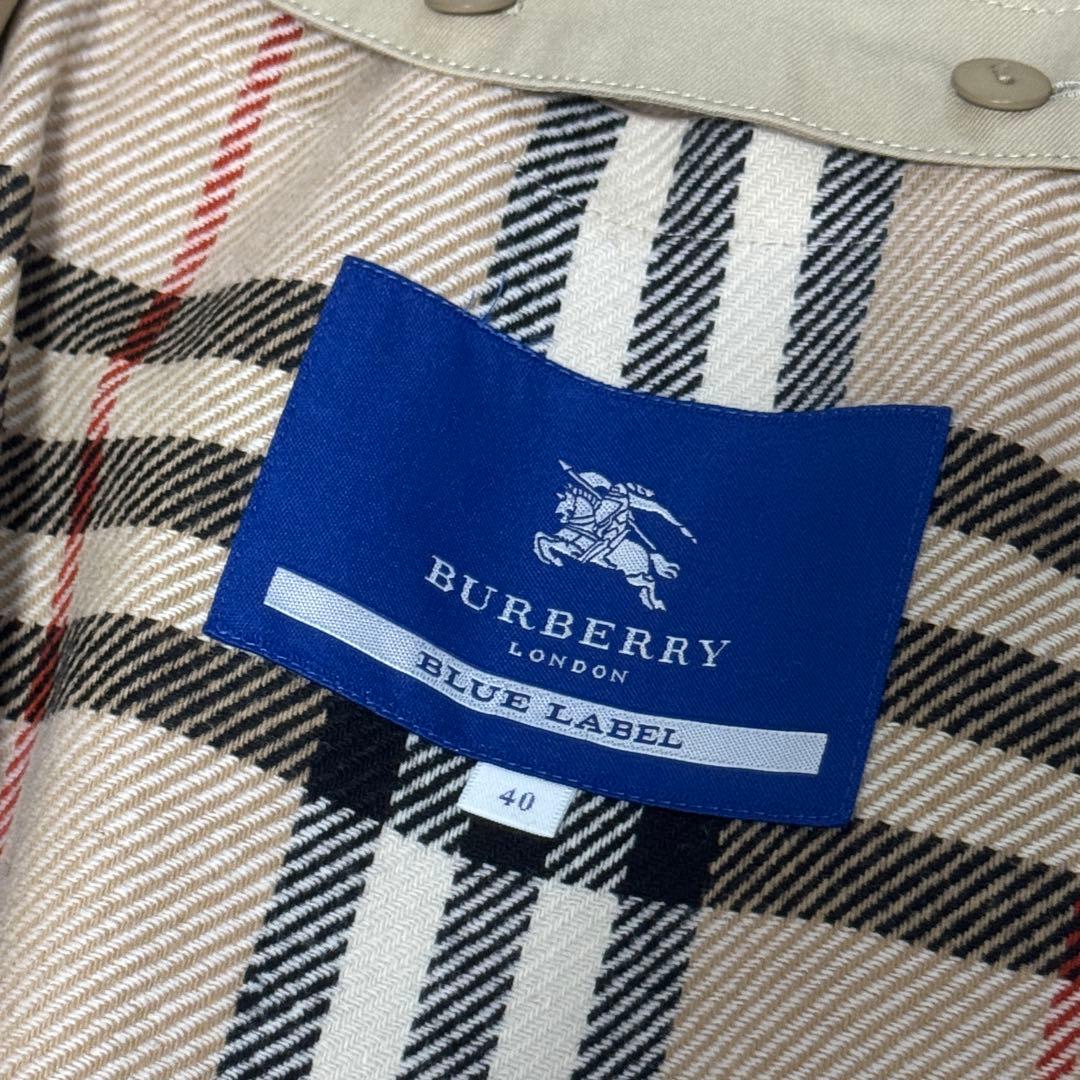 バーバリーブルーレーベル ハニーベージュ ライナー トレンチコート　ノバチェック