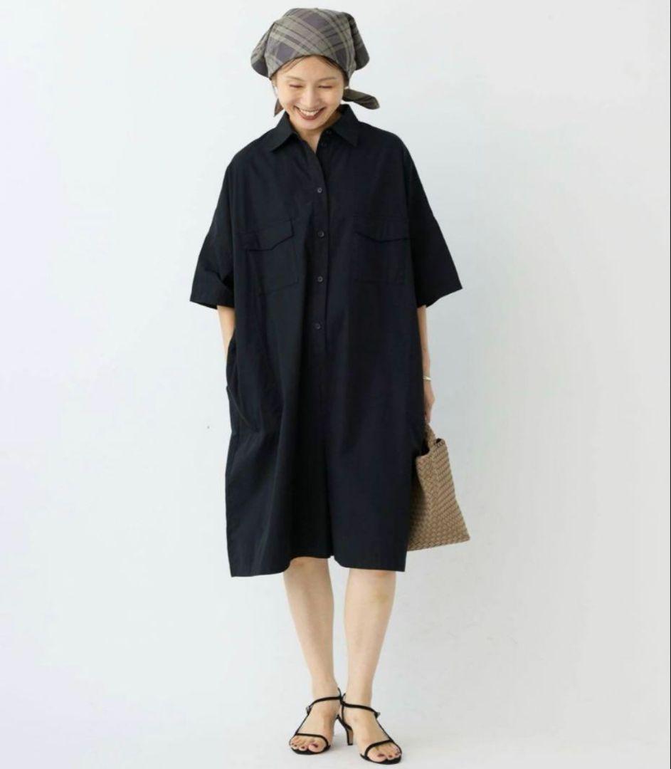 IENA　イエナ　Cブロードショートオールインワン　ブラック　38