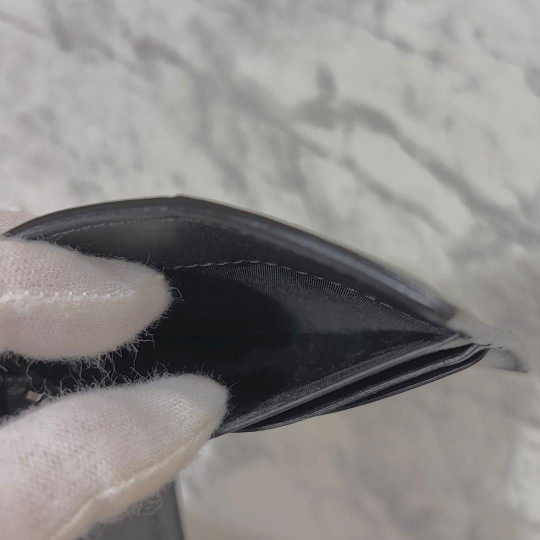 ボッテガヴェネタ カセット マネークリップ 二つ折り財布 ブラック