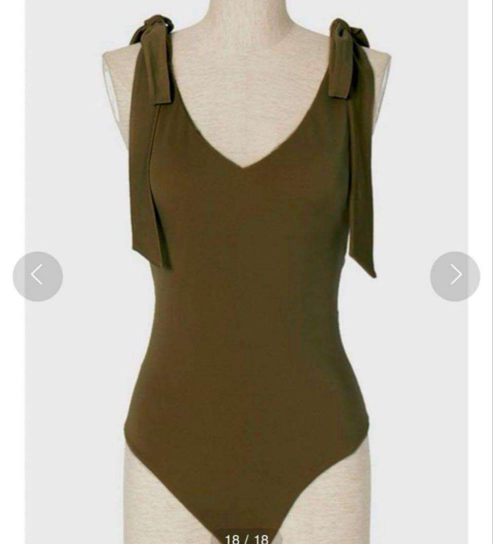 ☆*☆様 新品 ETRE TOKYO オープンバックスイムウェア 水着 無地 M