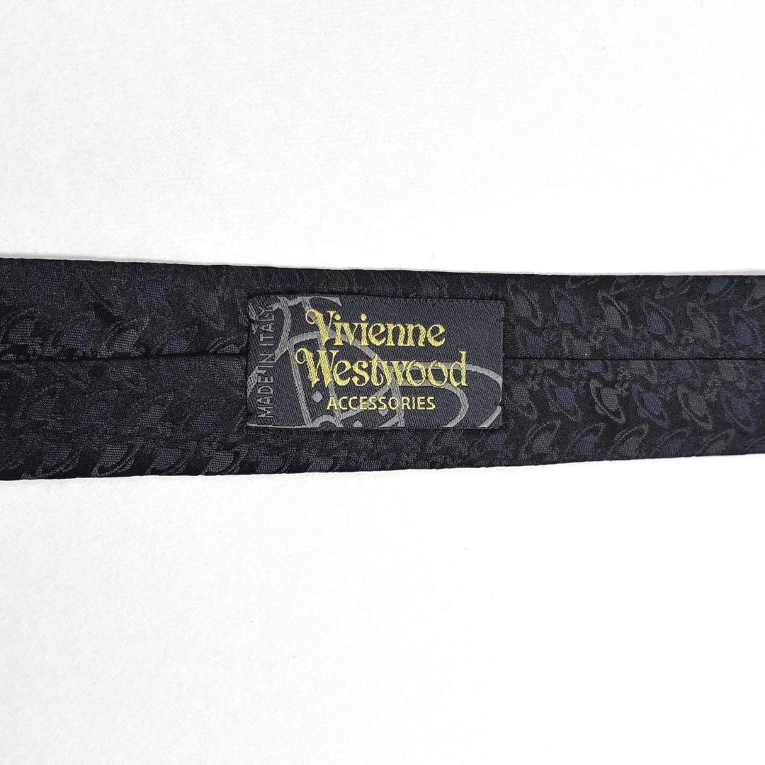 ヴィヴィアンウエストウッド ネクタイ シルク オーブ ロゴ ブラック 新品