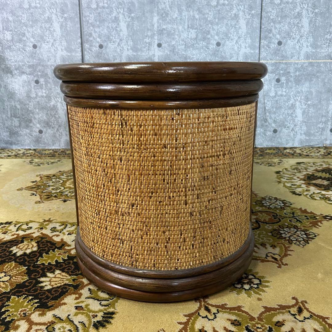 ꧁昭和レトロ家具꧂ラタンローチェスト 籐 衣類 衣服 洋服 収納 たんす タンス