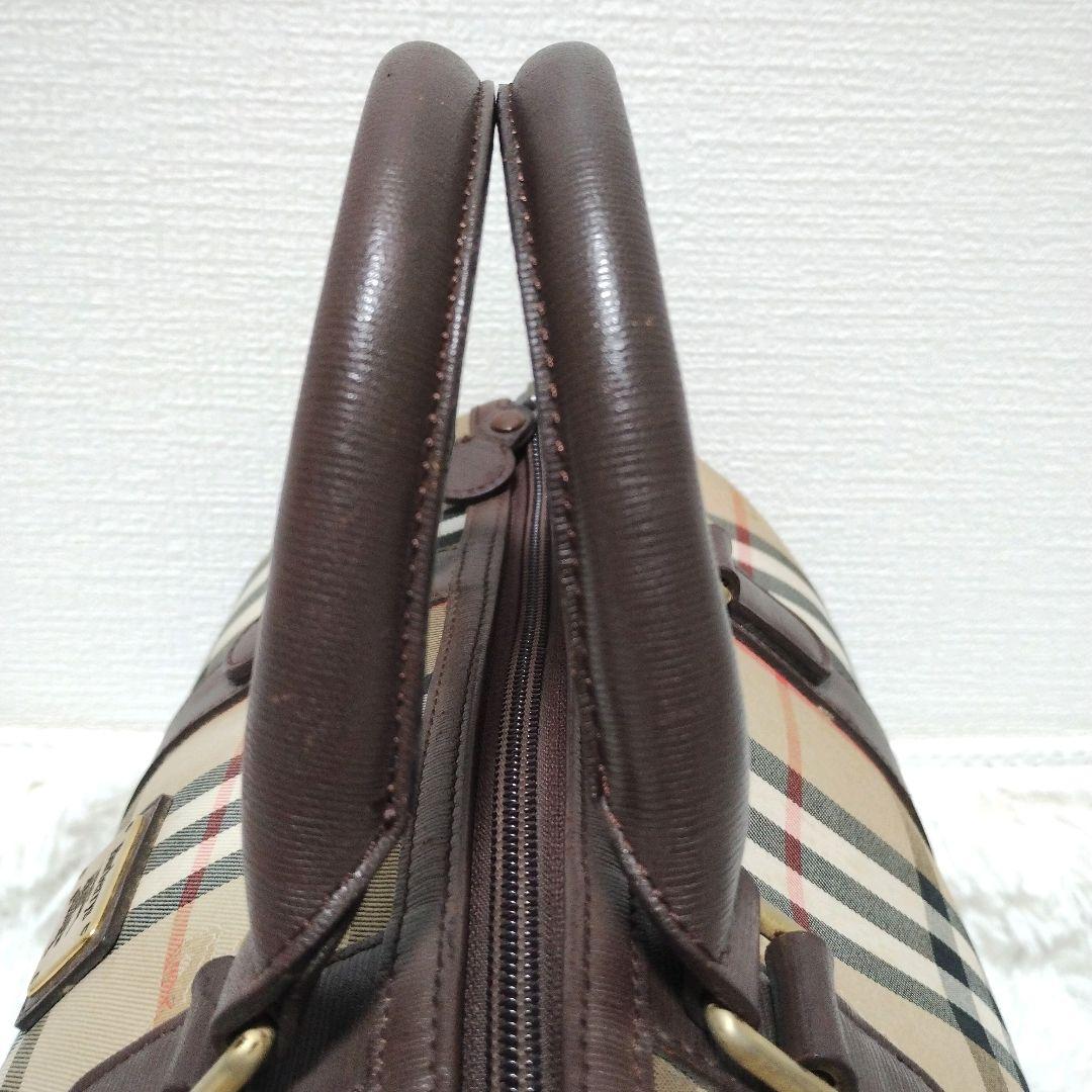 バーバリー BURBERRY ミニボストンバッグ ゴールド金具 シャドーホース