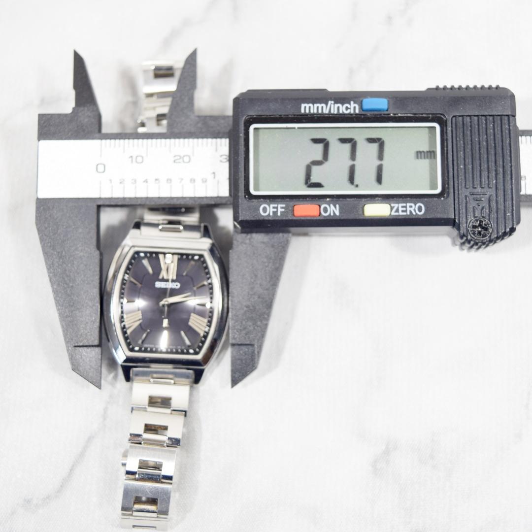 [美品 箱付] SEIKO セイコー ルキア レディース 電波ソーラー 黒/銀