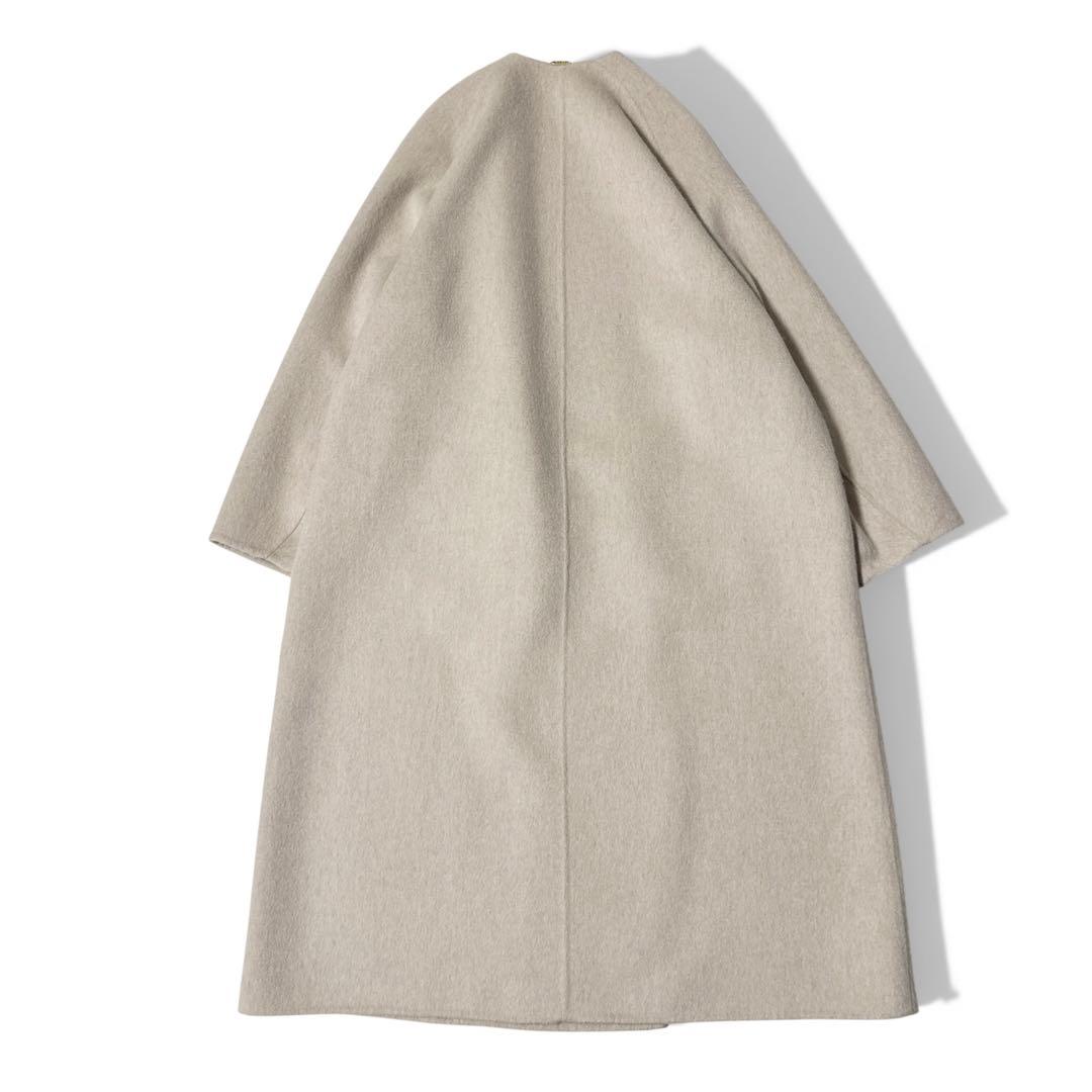 極美品✨️25AW　ドゥーズィエムクラス　ウールアンゴラ ノーカラーコート　38