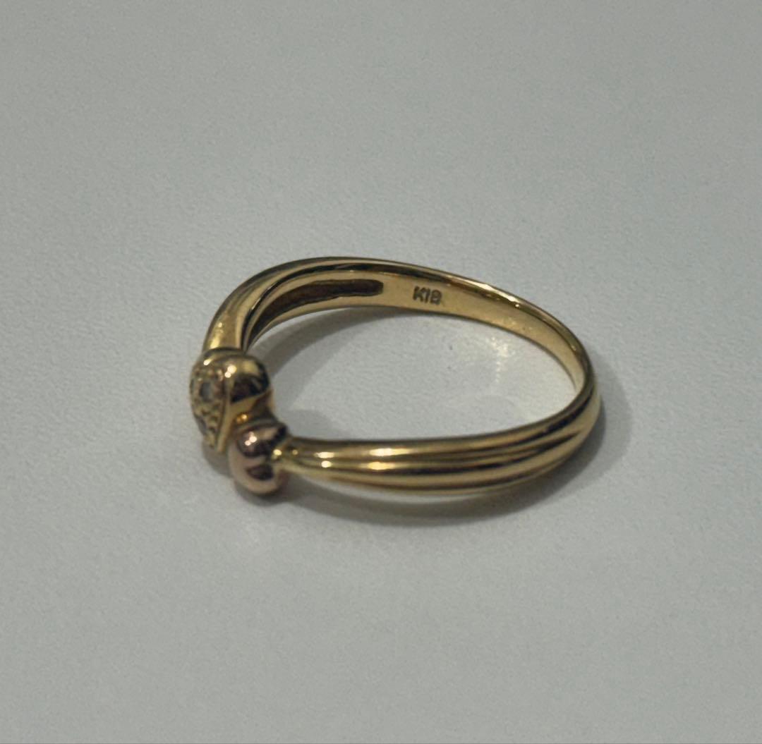 k18 ハート12号リング