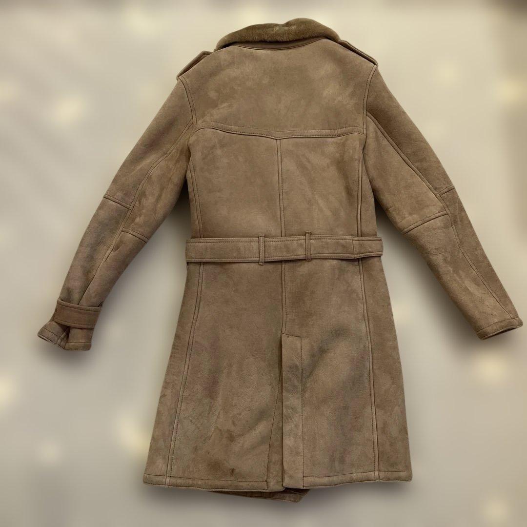 超美品　EMMETI エンメティ　ベージュ　ムートンコート