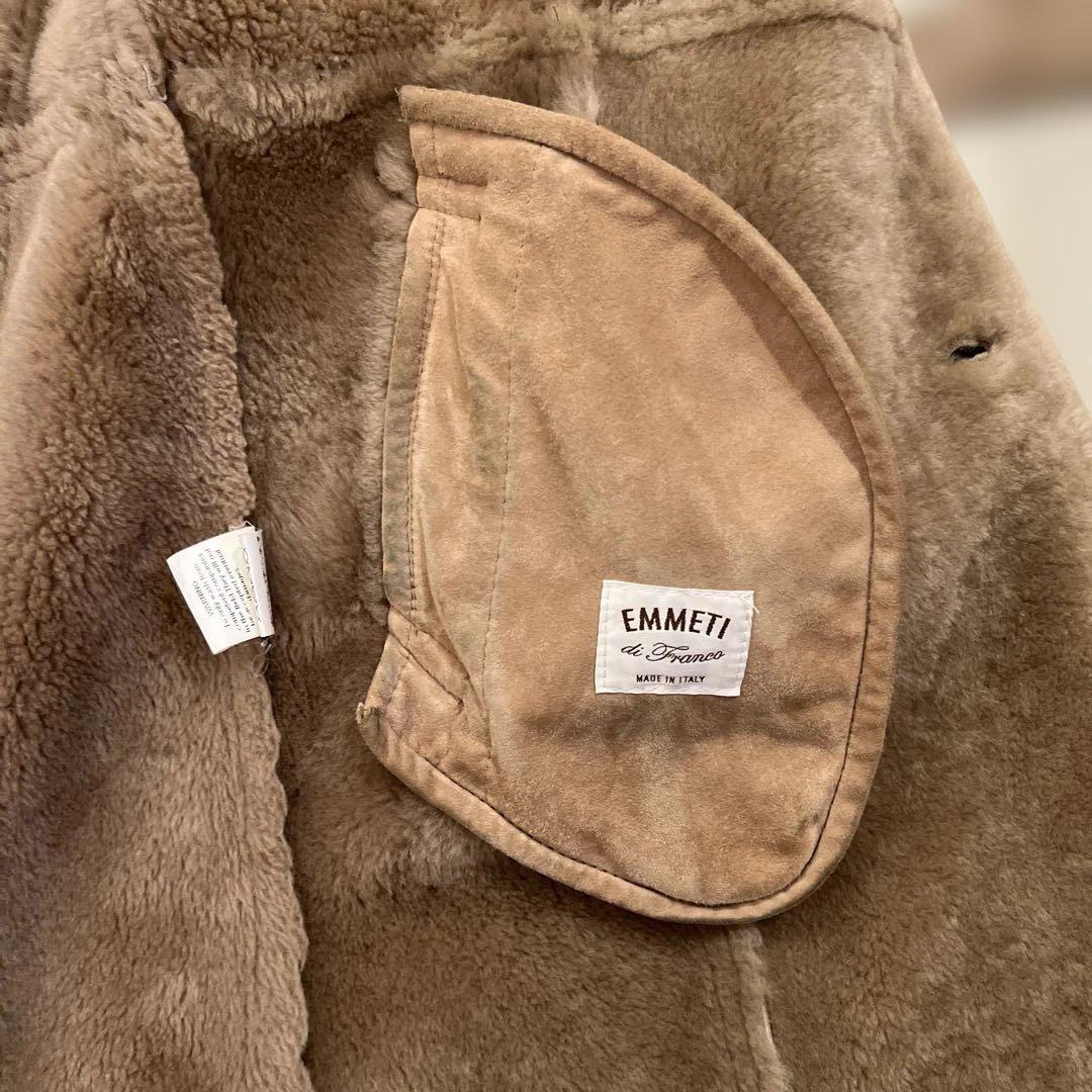 超美品　EMMETI エンメティ　ベージュ　ムートンコート