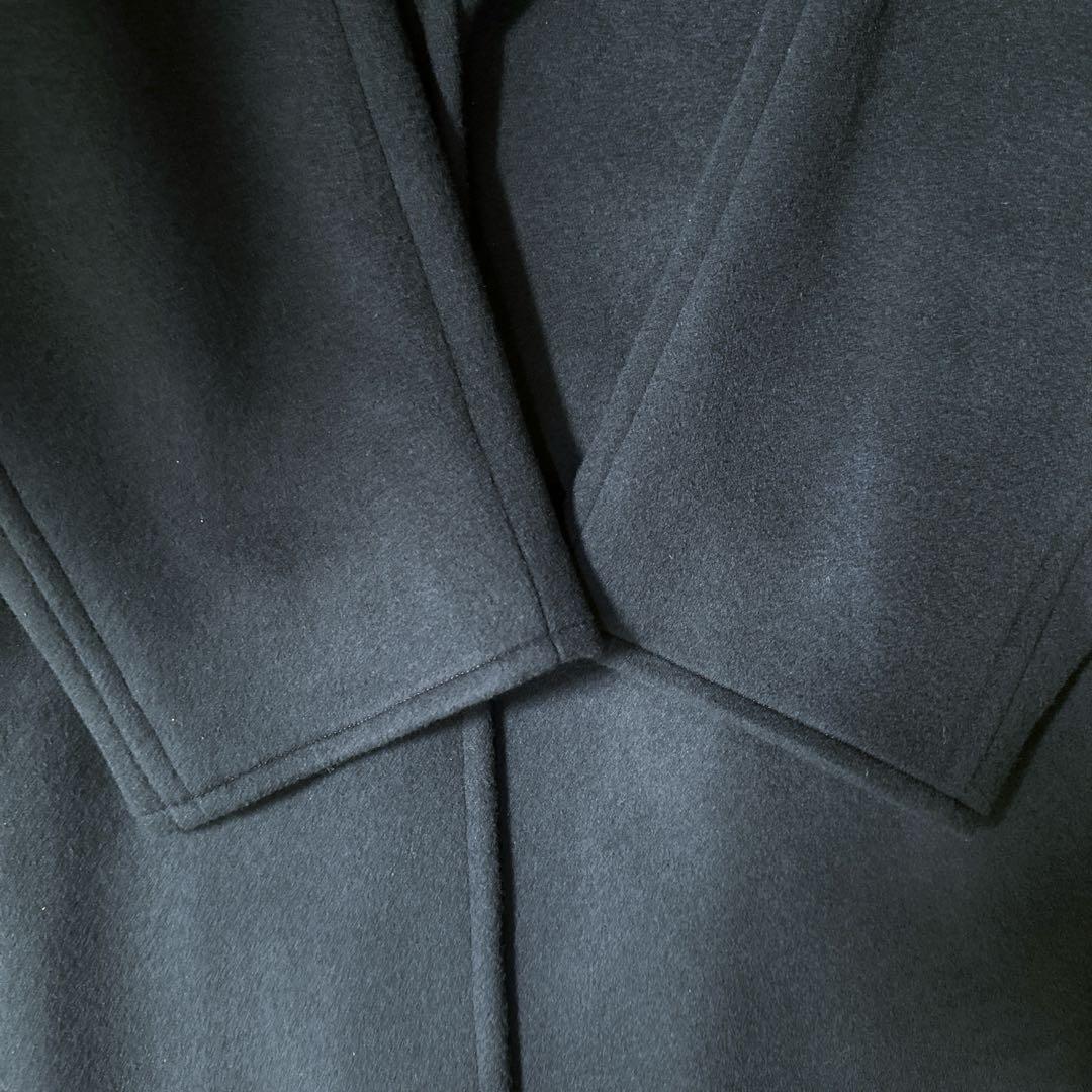 GALERIE VIE ダブルクロスショートビーバー フーデッドラグランコート