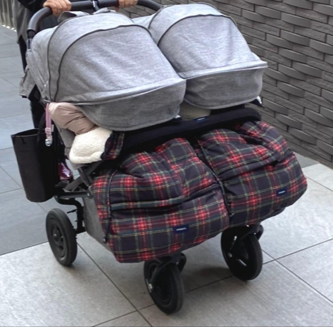 【ちぃ】エアバギー タータンチェック フットマフ ②セット