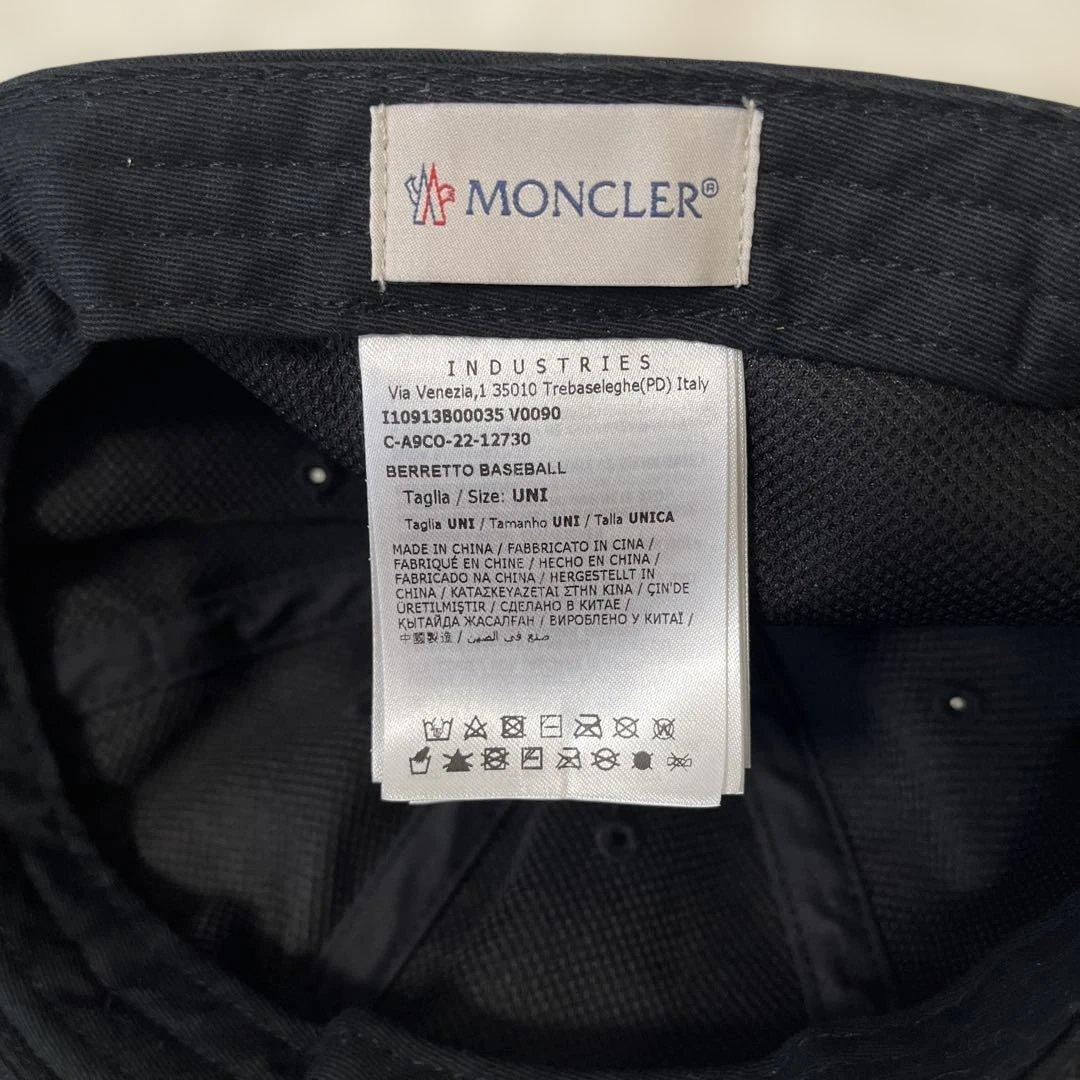 MONCLER BERRETTO 黒　モンクレール　ベースボールキャップ UNI