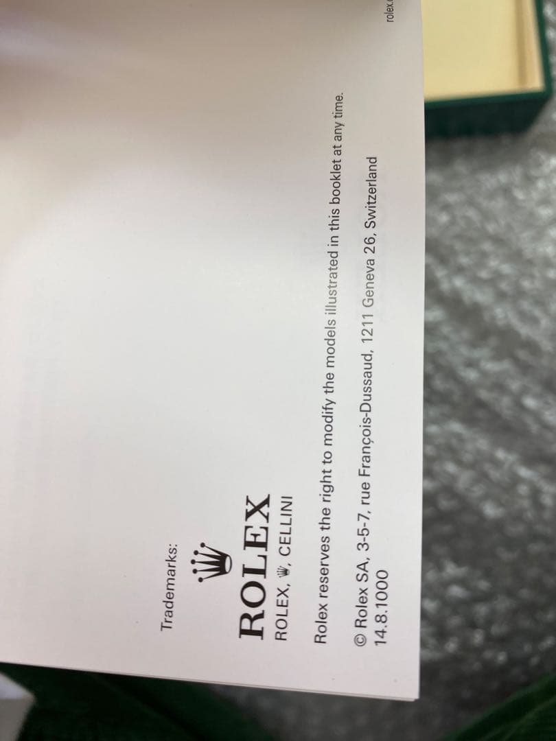 管理番号71385 ロレックス　チェリーニ　箱　冊子