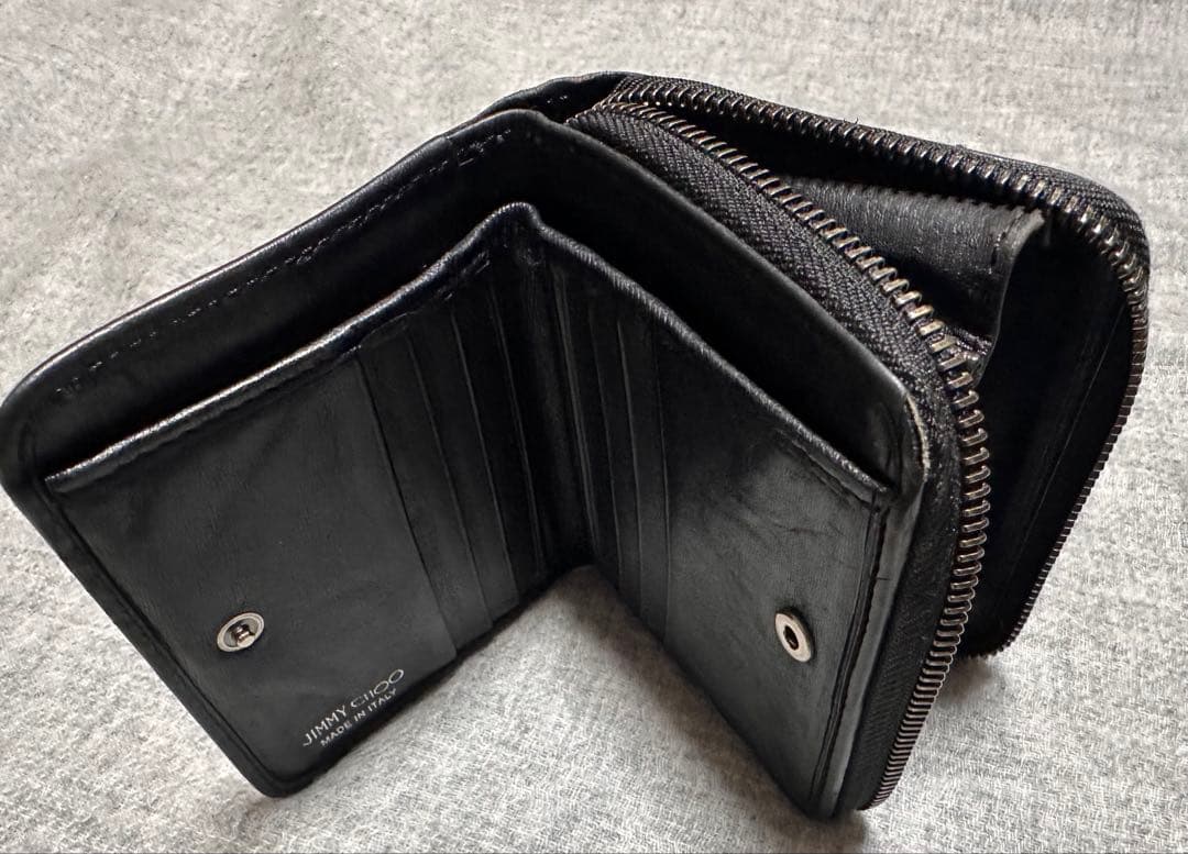 JIMMY CHOO ジミーチュウ　二つ折り財布　スタッズ