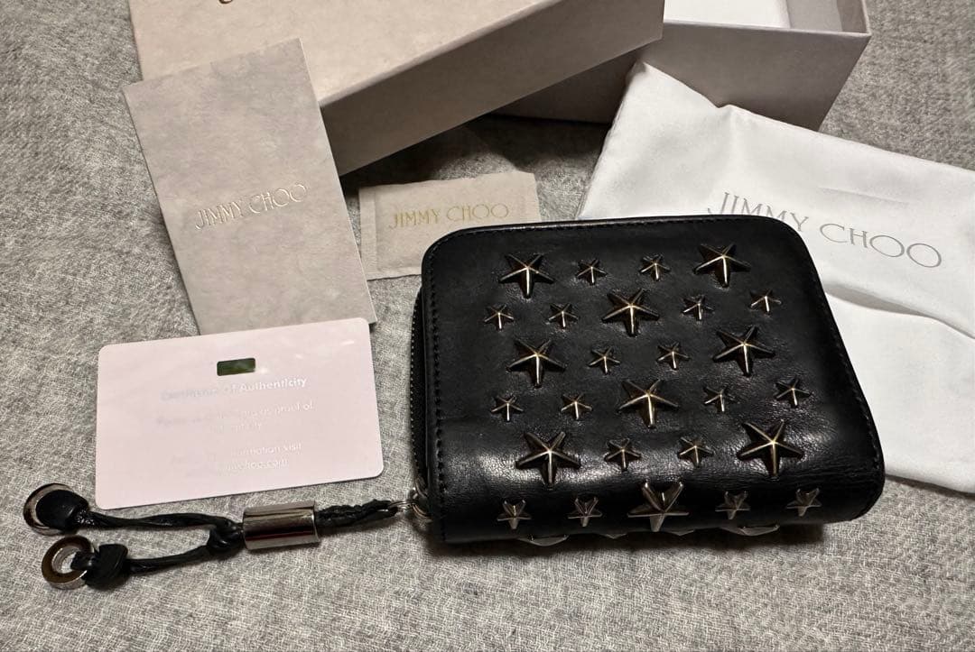 JIMMY CHOO ジミーチュウ　二つ折り財布　スタッズ
