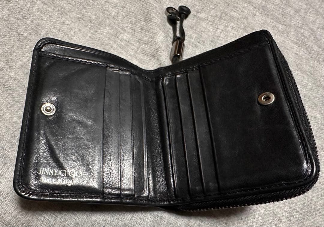 JIMMY CHOO ジミーチュウ　二つ折り財布　スタッズ