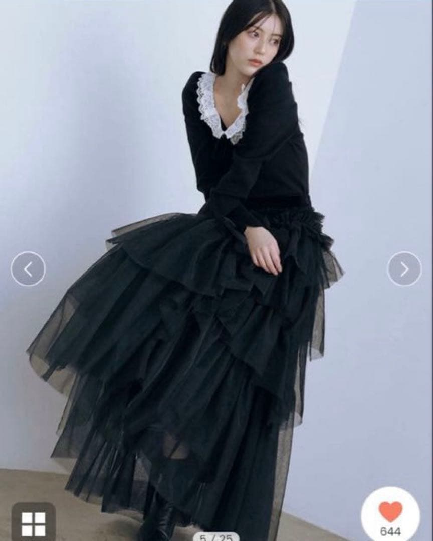 SNIDEL チュールボリュームスカート