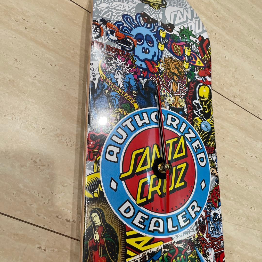 サンタクルーズ　スケボーデッキ掛時計 非売品 30周年記念限界　レア
