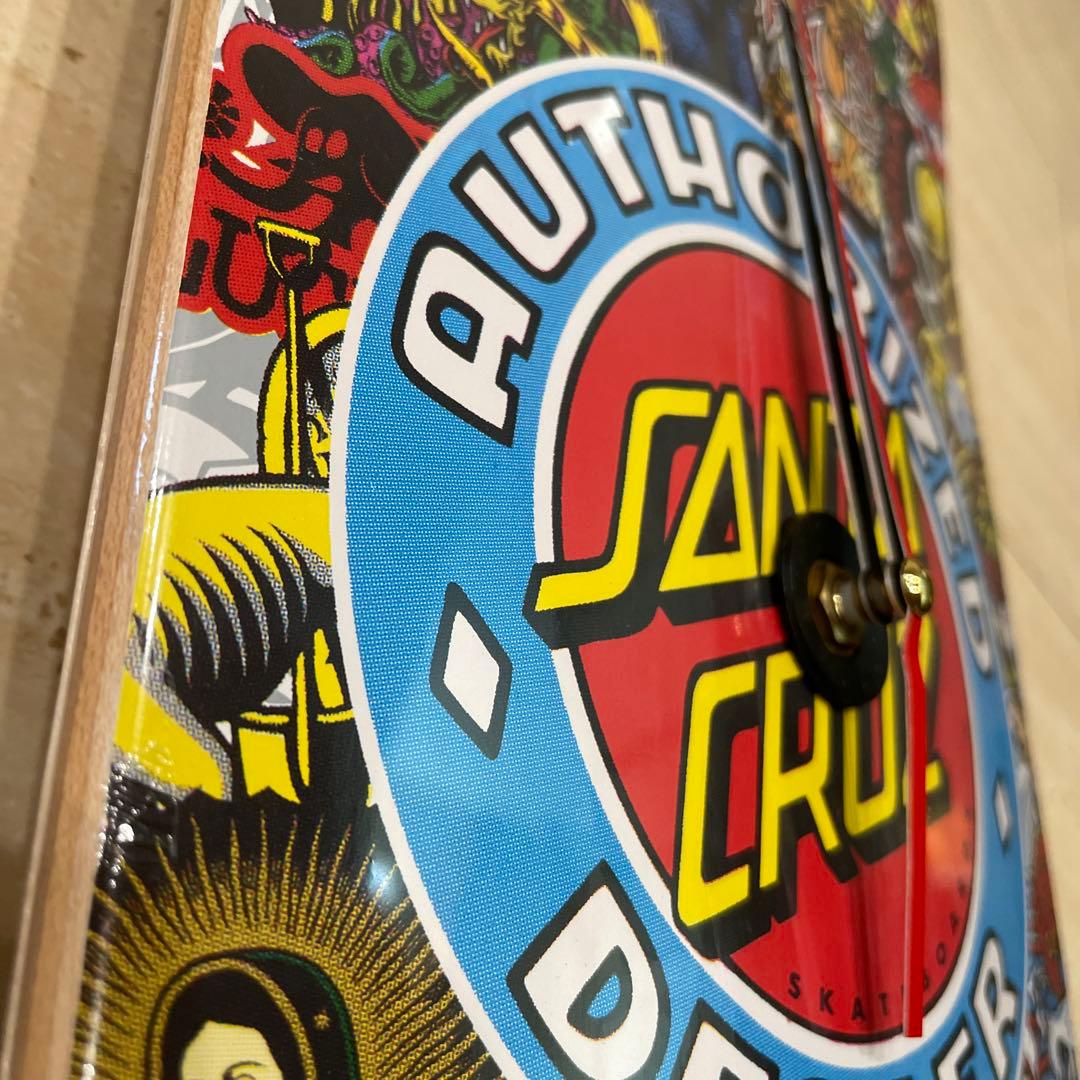 サンタクルーズ　スケボーデッキ掛時計 非売品 30周年記念限界　レア